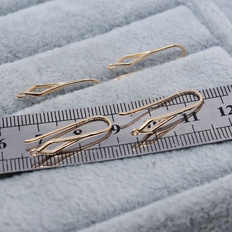 Một Cặp Bông Tai 14k Thủ Công Hình Chữ U Bằng Đồng Màu Vàng Kèm Móc Treo diy