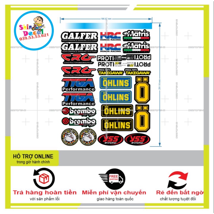 LOGO STICKER TRANG TRÍ XE MÁY 004 - SHINDECAL2