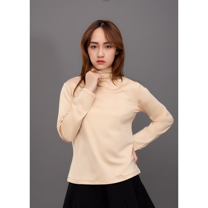 Áo Giữ Nhiệt Nữ Chất Mềm Co Dãn Cao 3 Phân Có ảnh Thật