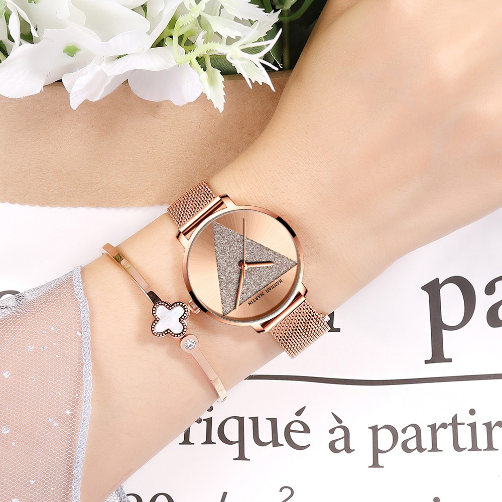 Đồng hồ nữ siêu mỏng Hannah Martin chính hãng - model HM-1332 dây thép mặt nhỏ - bảo hành 1 năm | BigBuy360 - bigbuy360.vn