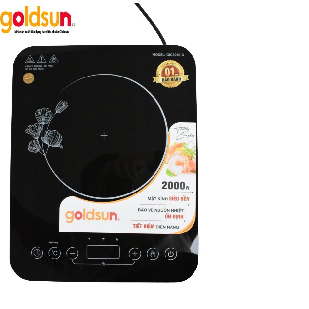 [Mã ELTECHZONE giảm 5% đơn 500K] Bếp điện từ đơn Goldsun GIC3240-D Bảo hành 12 tháng