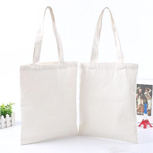 [Giá sỉ] Có Khóa Kéo Túi vải bố, Túi vải Canvas trơn Màu Trắng - Màu Be 31 x 36cm