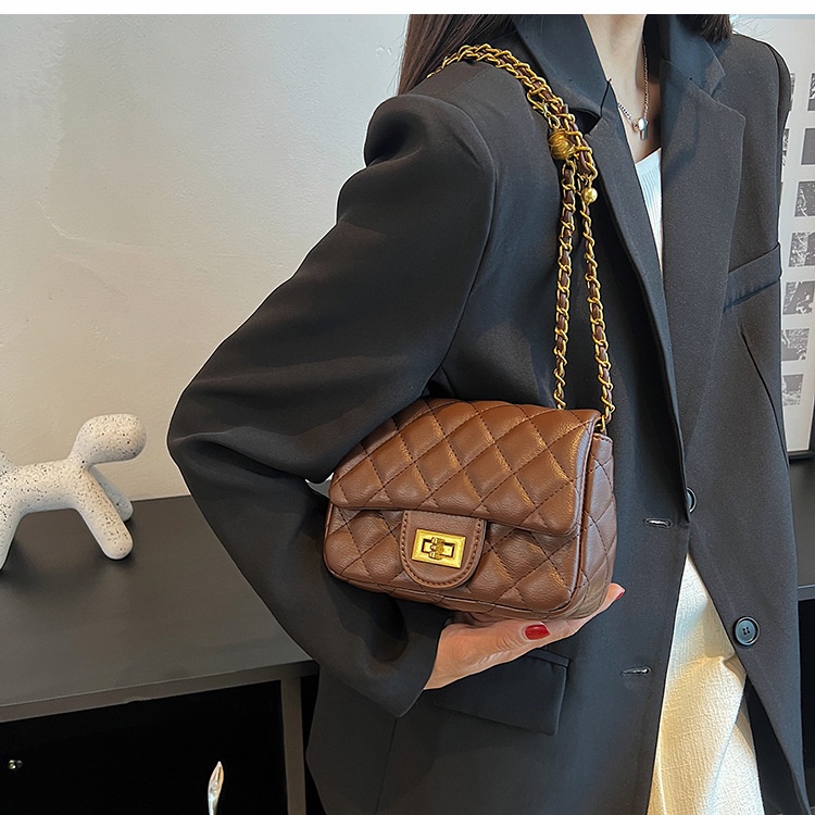 Fanli Túi Da Đeo Chéo Hình Vuông Nhỏ Thêu Đường Chỉ Có Thể Nổi Bật Thời Trang Cho Nữ