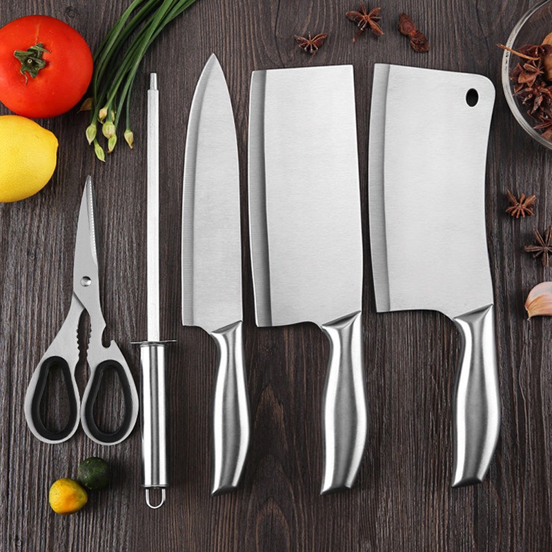 Bộ Dao Nhật Inox 6 Món Đúc Nguyên Khối Cao Cấp cho nhà bếp