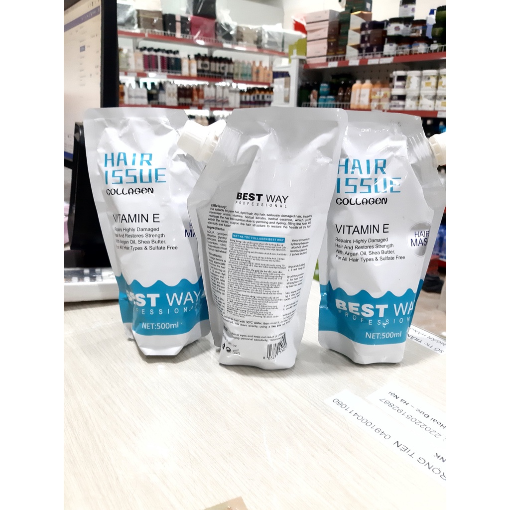 Kem ủ tóc Best way issue vitamin e 500ml