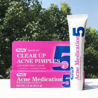 Rugby Acne Medication Benzoyl Peroxide Gel 5%1.5OZ