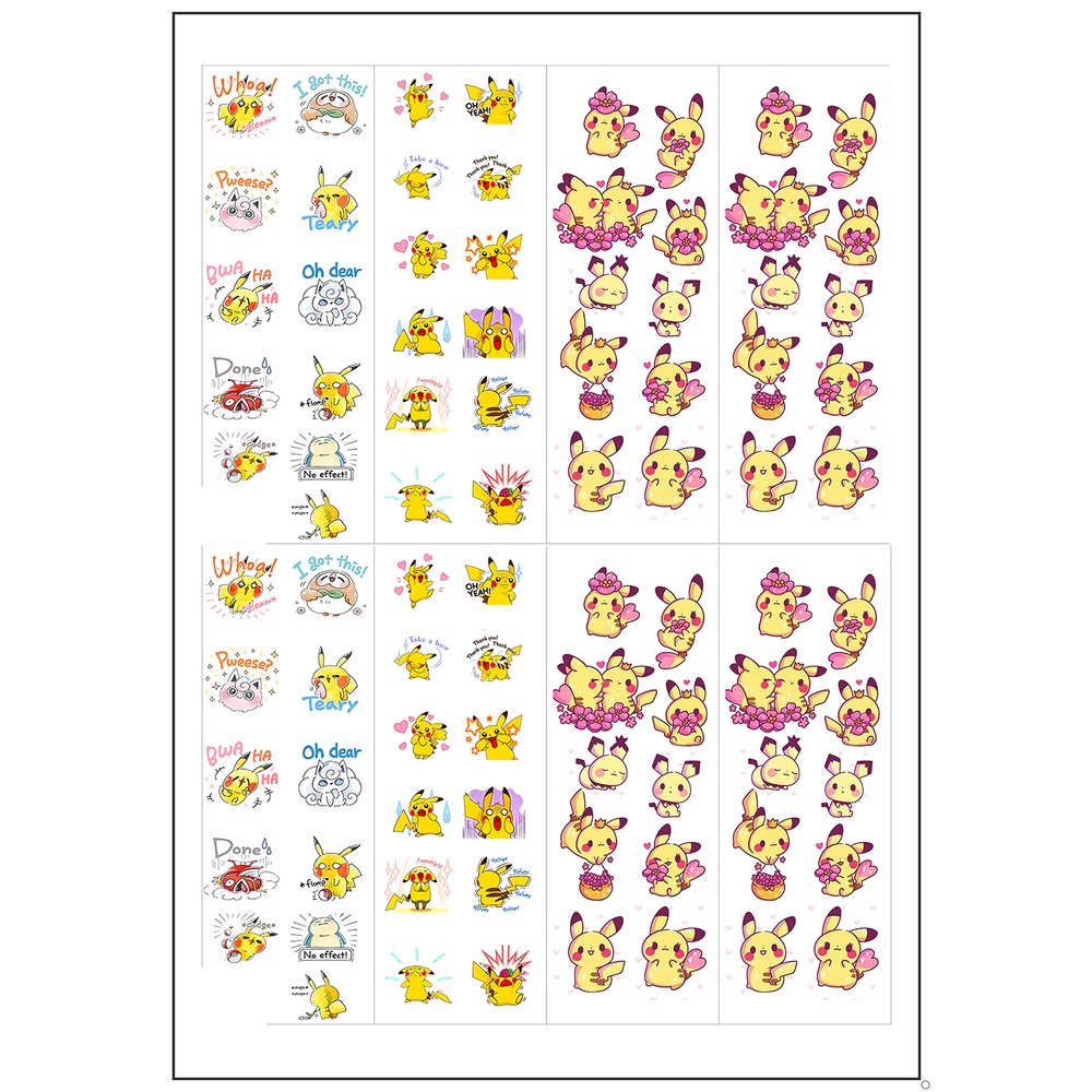 sticker chuột vàng SI27 hình dán dễ thương trang trí dán sổ dán điện thoại 1 tờ 7*19,5cm bullet journal