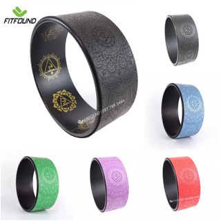 Vòng tập yoga 33 * 13 cm khung nhựa PP chịu lực 150 kg bọc cao su Pu in hoa văn mandala chống trơn trượt 100%