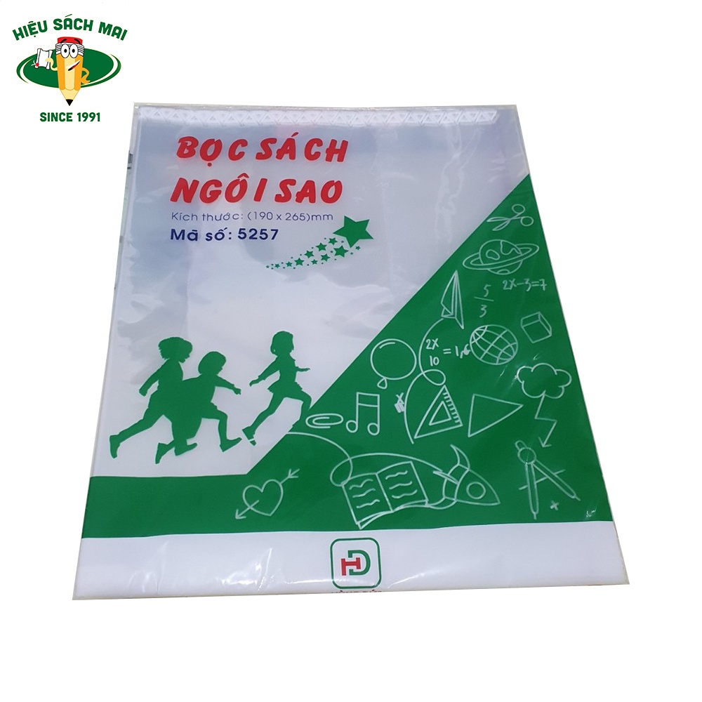 Bọc nilon Hùng Đức vở ô ly, sách giáo khoa, sách cải cách kích thước chuẩn 1 tập 10 tờ