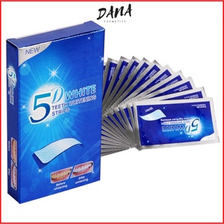 Full hộp 7 tờ dán trắng răng 5d white teeth whitening strips dana - ảnh sản phẩm 1