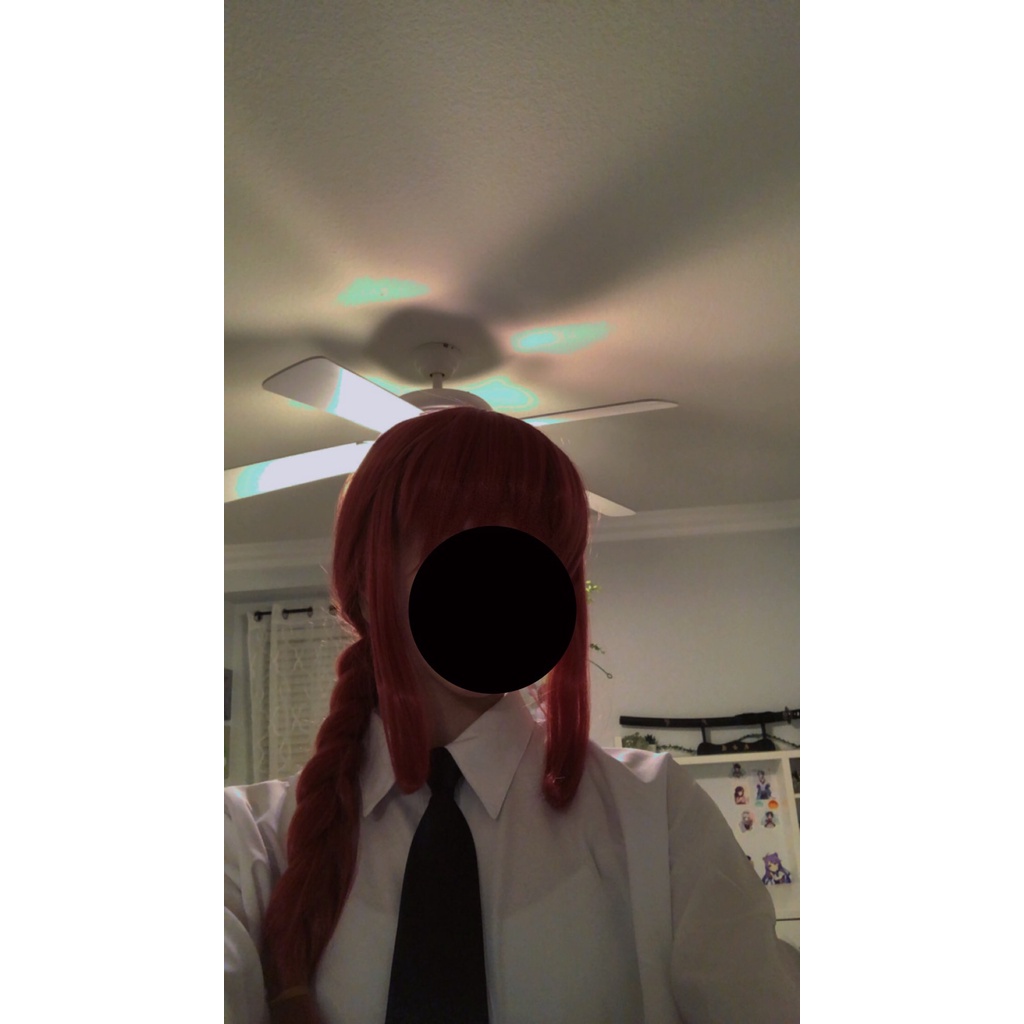 Bộ Tóc Giả Màu Đen Hóa Trang Nhân Vật Chainsaw Man Makima Cho Nam Và Nữ