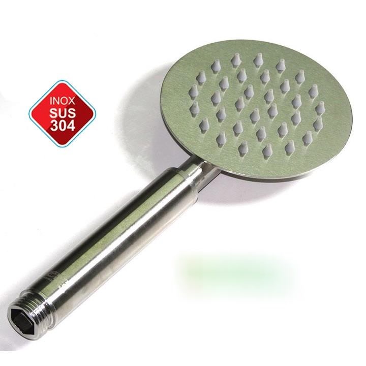 (RẺ VÔ ĐỊCH)Vòi sen tắm STS-02 - Vòi hoa sen inox 304 không rỉ siêu bền mặt phun TRÒN  - Dây sen tắm inox 1.5m