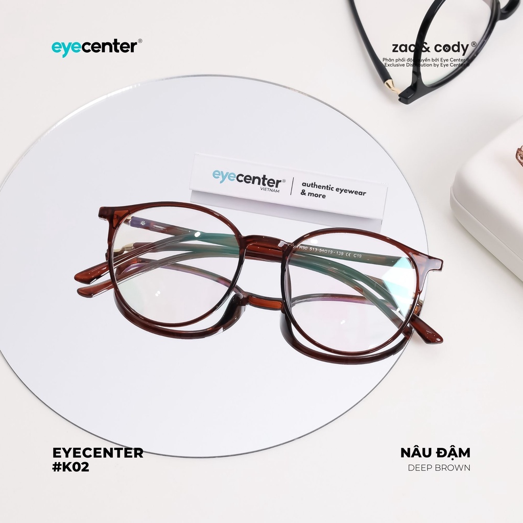 Gọng kính nam nữ chính hãng EYE CENTER K02-S by Zac &amp; Cody nhập khẩu Eye Center Vietnam