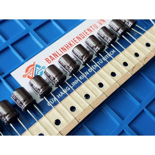 [ Comno 10 chiếc ] Tụ hóa Nichicon 68uF 63V kích thước 10×12.5mm