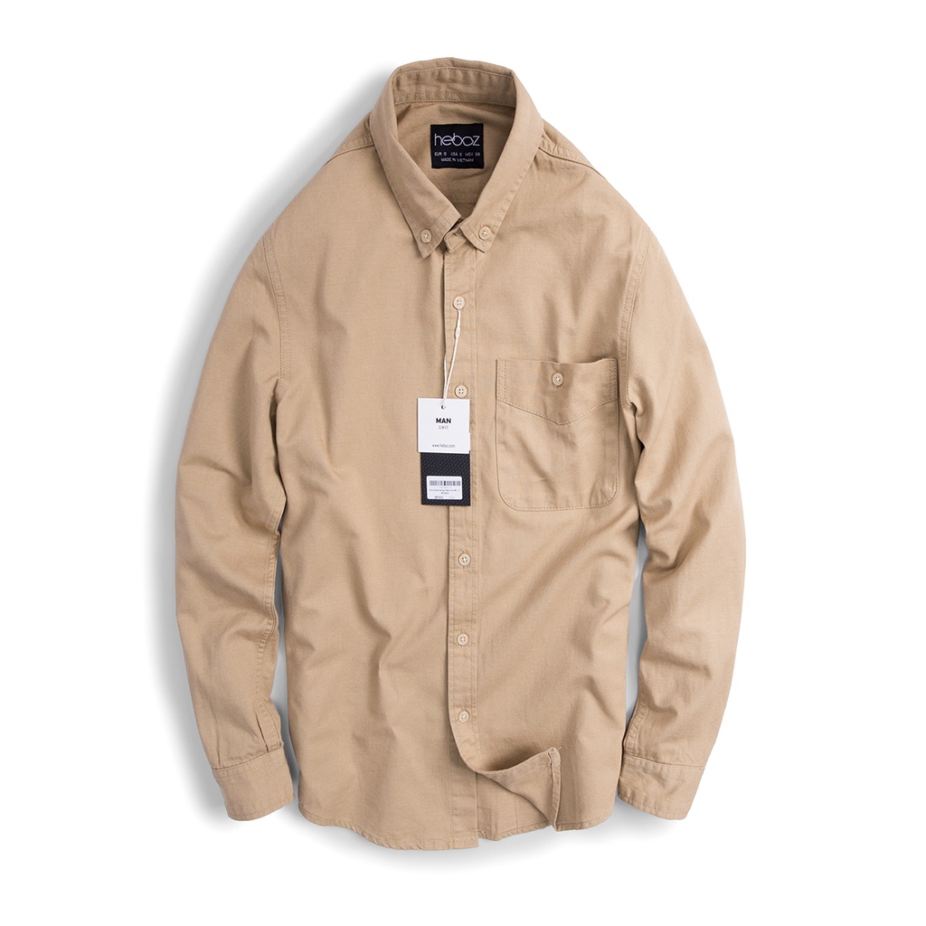 Áo sơ mi nam dài tay cổ bẻ HEBOZ chất vải denim mỏng, nhẹ và thoáng mát lên form sang chảnh - 00000654 | BigBuy360 - bigbuy360.vn