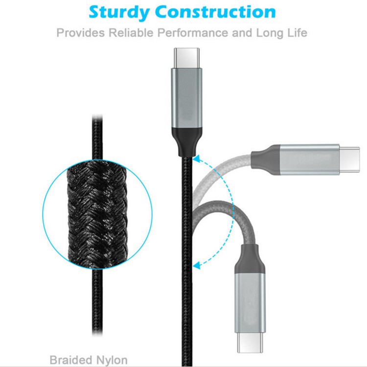 Dây cáp sạc đầu USB type C đến type C dành cho điện thoại/MacBook