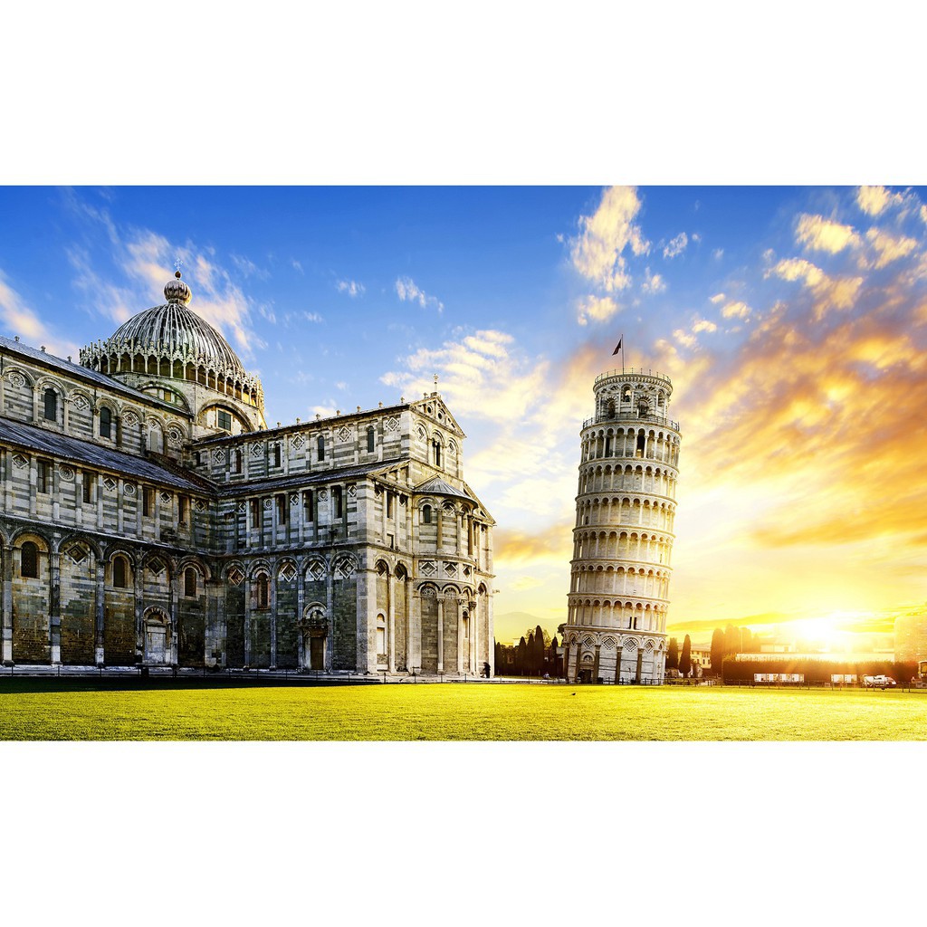 Tranh xếp hình cao cấp 1500 mảnh – Tháp Nghiêng Pisa (60x100cm)