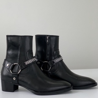(Da Bò) Harness boots đế phíp gỗ cao 5cm