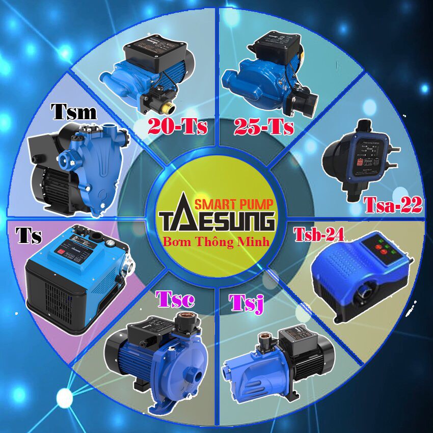 Bơm nước thông minh không tiếng ồn 700W 2 in 1 TEASUNG TS-700, chuyên sử dụng cho hộ gia đình, phòng bếp, máy giặt,...
