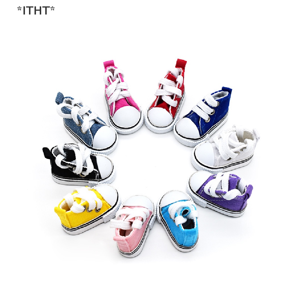 Giày Thể Thao Vải Canvas 5cm Tỉ Lệ 1 / 6 Cho Búp Bê