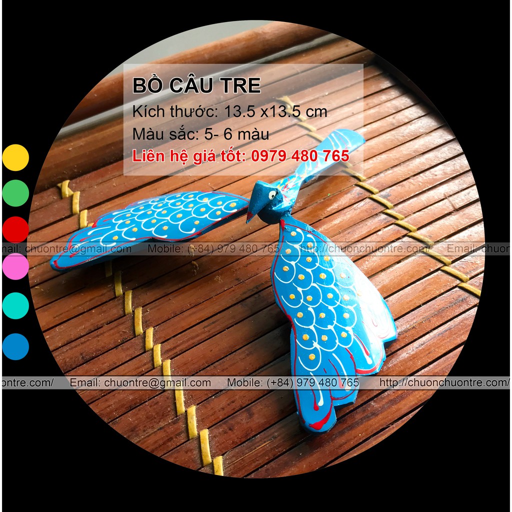 3 Con Chim Bồ Câu Tre cân bằng - bamboo bird