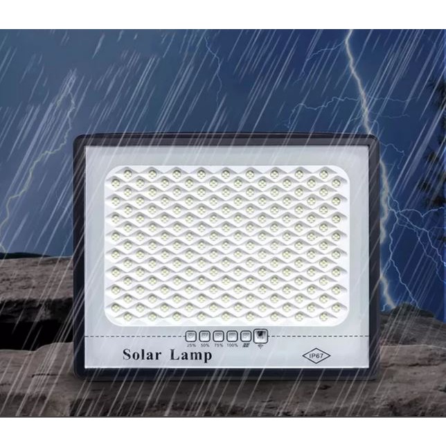 Đèn pha năng lượng mặt trời Vislite 100W, 200W, 300W choá chống chói Pin 24.000mAh, 30.000mAh, 36.000mAh. Bảo hành 2 năm