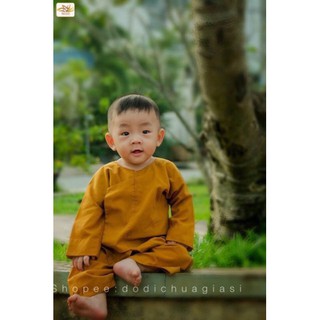Đồ lam đi chùa # vạt hò cho bé vải thoáng mát # quần áo bé trai gái - đồ lam đi chùa - set lam phật tử