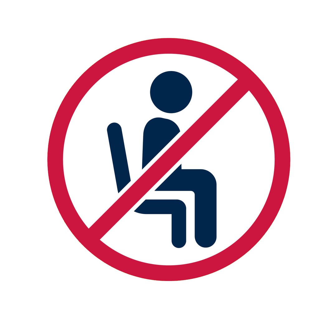 Hình dán decal Xin Vui Lòng Không Ngồi Vị Trí Này, hình dán decal biển báo, hình dán pvc chống nước