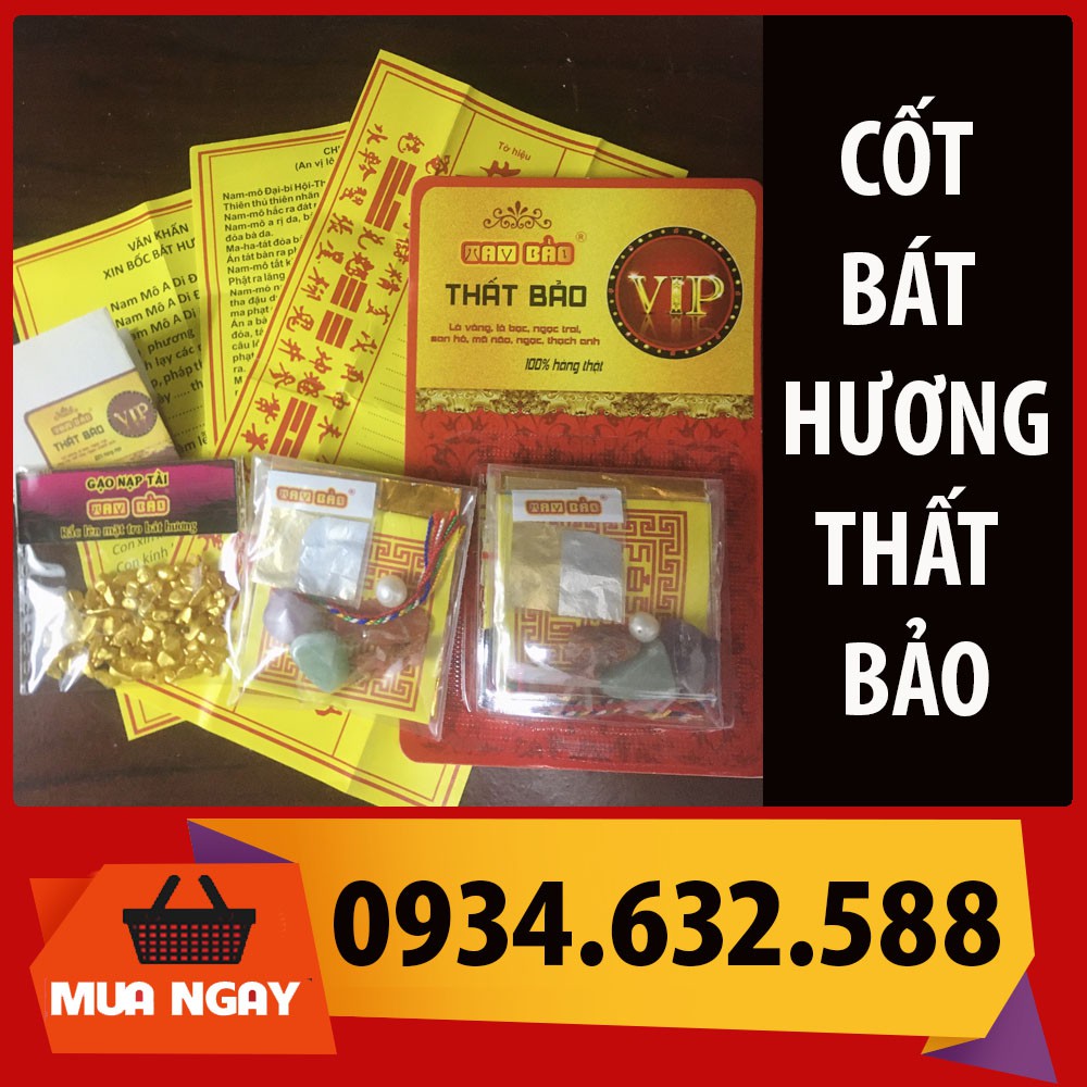 COMBO Cốt bát hương thất bảo VIP giúp tụ khí bát nhang bàn thờ Thần linh, Gia tiên, thờ Phật, Thần tài