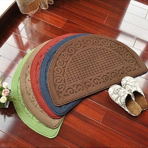 Thảm chùi chân bán nguyệt G01 in hình mèo dễ thương xinh xắn, phong cách Hàn Quốc, thấm hút nước cực tốt, giá rẻ