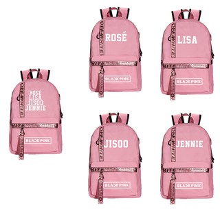 Cute rose print on school backpack