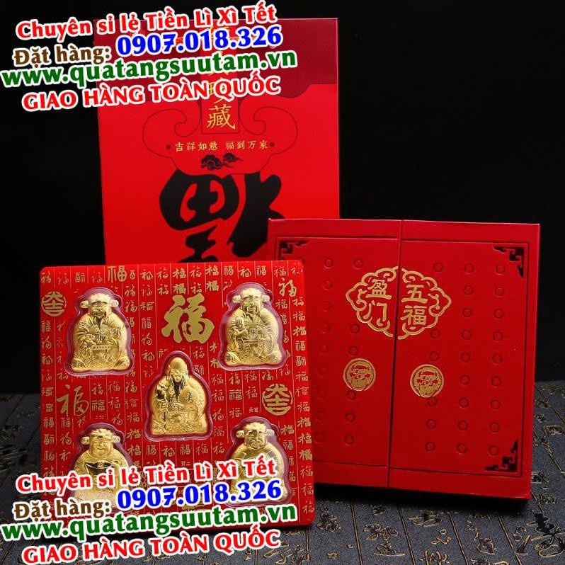 Bộ Ngũ Phúc - PHÚC LỘC THỌ TÀI HỶ Mạ Vàng