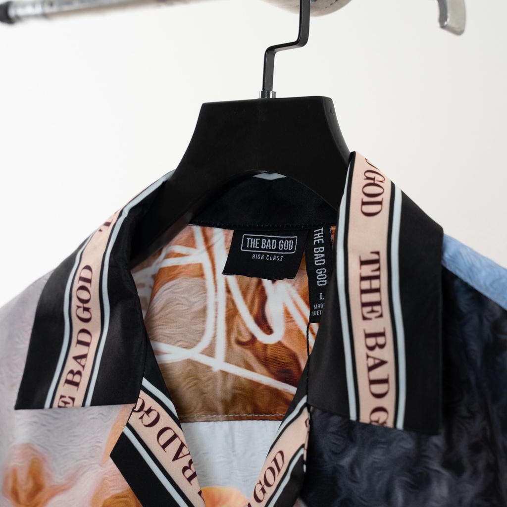 Áo sơ mi The Bad God White Horse cuban shirt