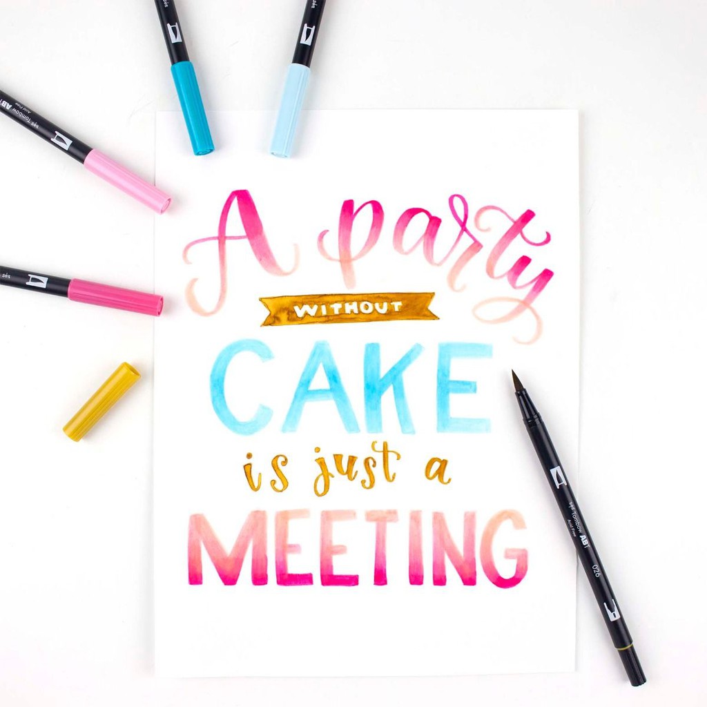 [DA ĐEN] Bút Tombow Dual Brush Pen Set Celebration 10 Màu