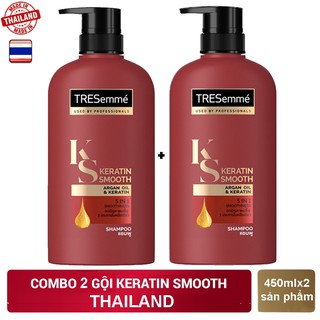 Combo 2 chai dầu gội tresemme keratin smooth thailand 450ml/chai