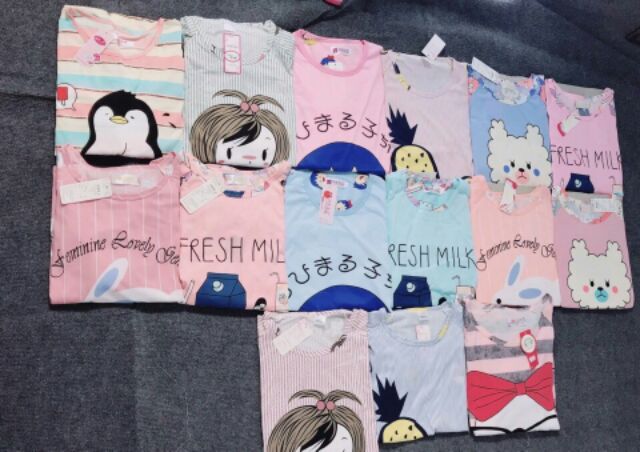 Bộ thun nữ nhiều hình dễ thương | BigBuy360 - bigbuy360.vn