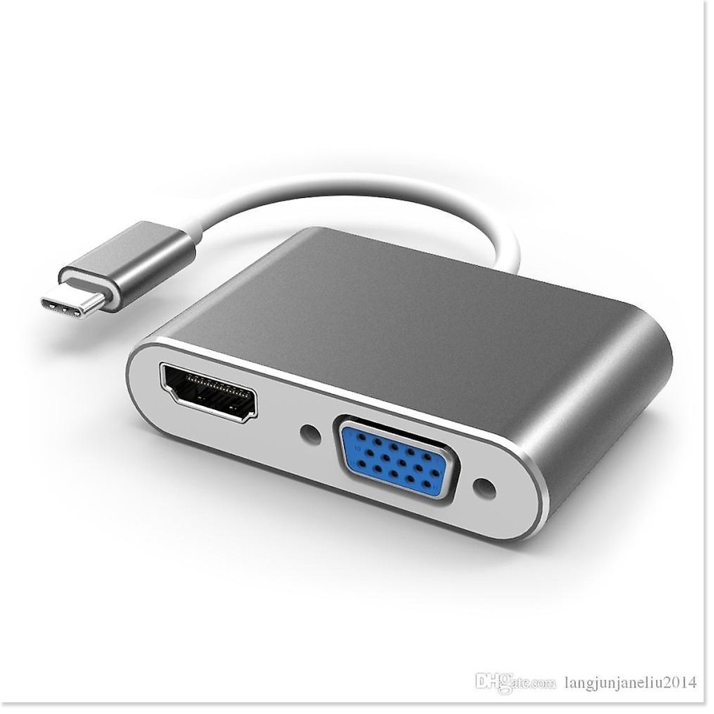Cáp chuyển đổi USB Type C sang HDMI và VGA (USB C to HDMI , VGA)