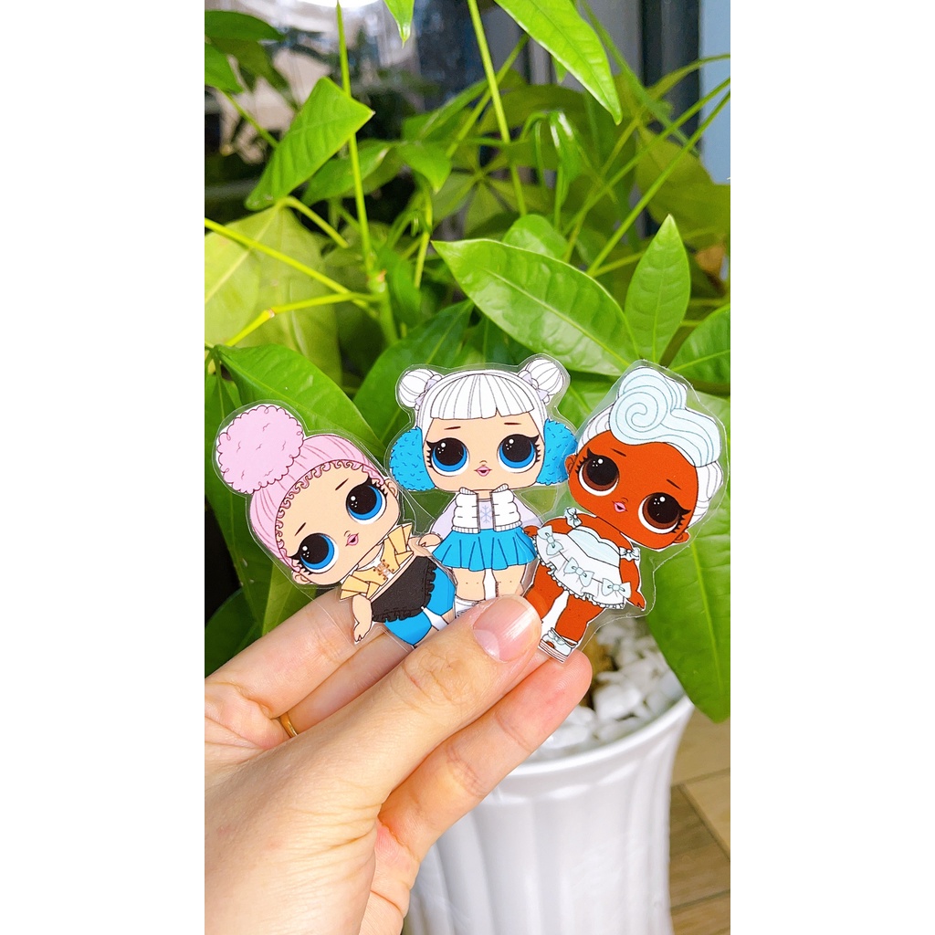 Sách bóc dán Búp Bê Thời trang LOL, quà tặng sinh nhật cho bé gái , Học liệu bóc dán Thay đồ cho ChiBi Búp bê thời trang
