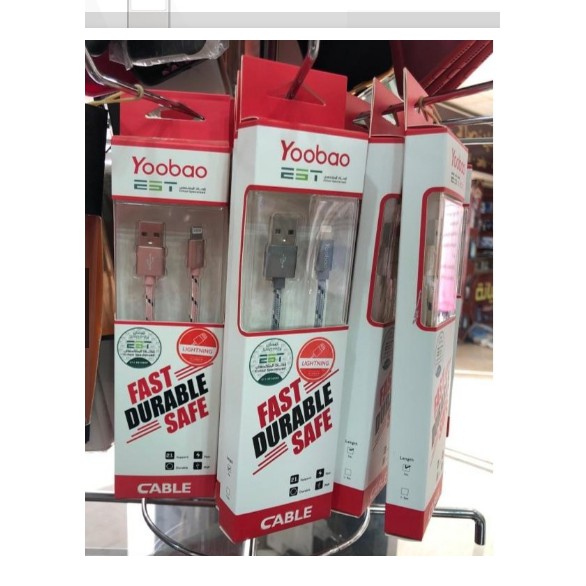Cáp lightning Yoobao YB-422 Bọc dù - Dài 1M cực bền chắc- Hàng chính hãng yoobao