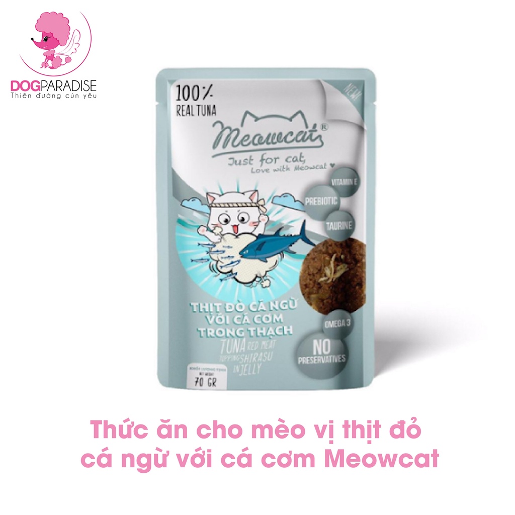 Thức ăn pate cho mèo nhiều vị 70g MEOWCAT - Dog Paradise