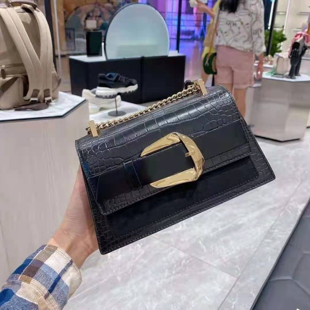 Túi xách nữ hottrend da vân rắn xinh Túi đeo chéo khóa đai ngang kiểu dáng vintage TX52