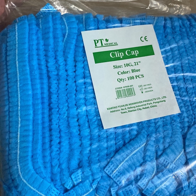 Bao trùm tóc, nón con sâu xanh -  bịch 100 cái