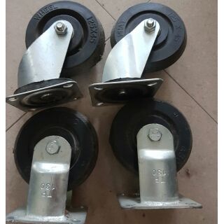 bộ 4 bánh xe cao su 125