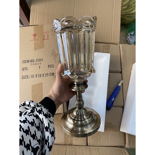 Bình thuỷ tinh đế đồng cao cấp