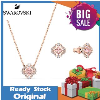 Bộ vòng cổ + bông tai pha lê swarovski hình trái tim lấp lánh thời trang cho nữ 5516488