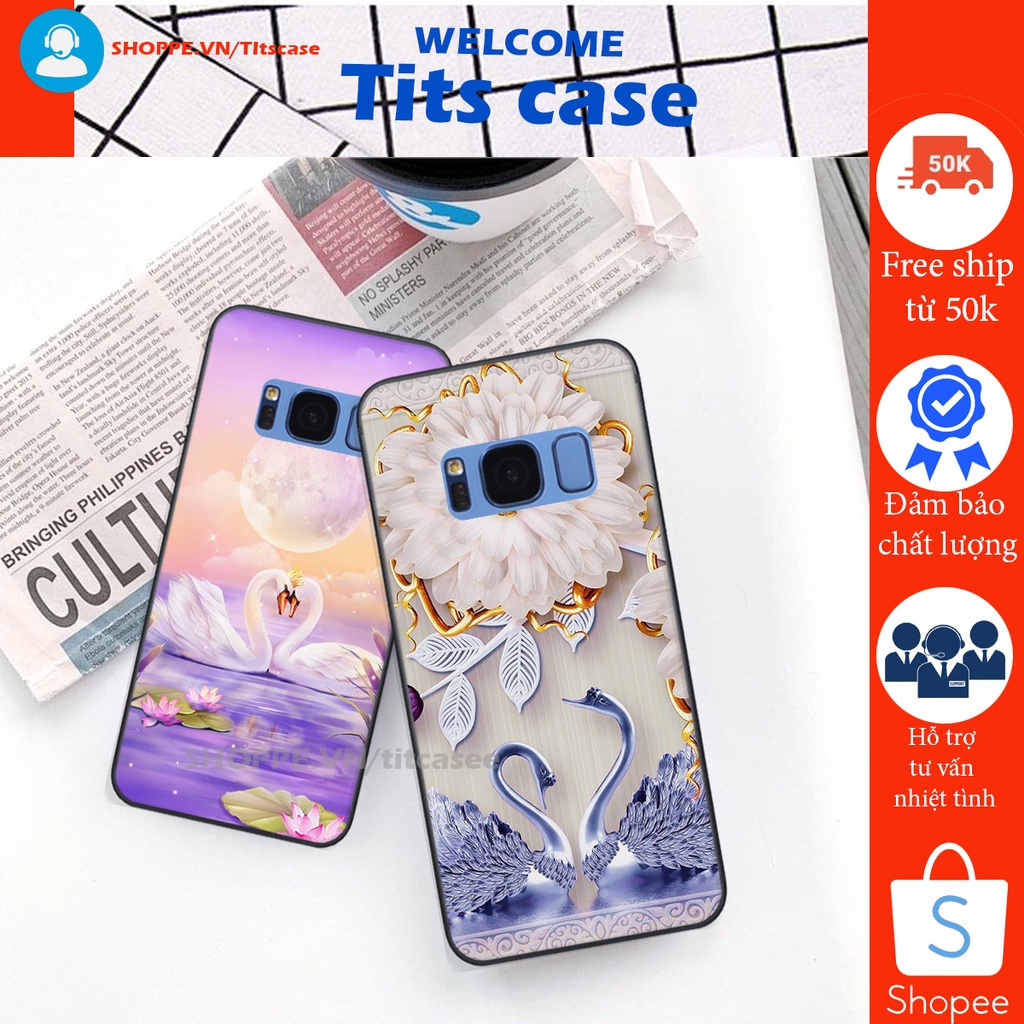 Ốp lưng Samsung Galaxy S8 / S8 PLUS in hình thiên nga,hoa may mắn, đặc sắc ĐỘC - LẠ - BỀN