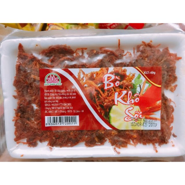 THỊT BÒ KHÔ KHAY 60G/ THỊT BÒ SỢI/ KHÔ BÒ SỢI