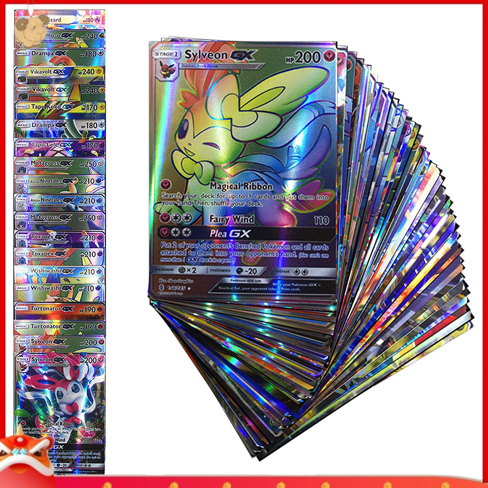 Bộ 100 thẻ bài Pokemon gồm 80 thẻ EX và 20 thẻ GX