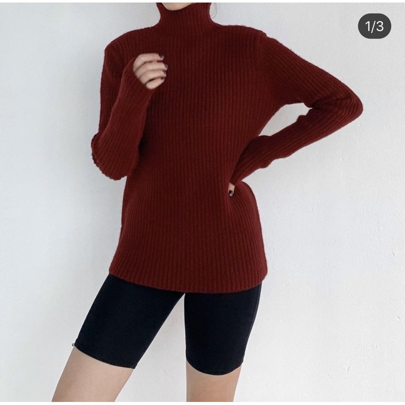 Áo len cổ lọ dài tay dày