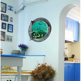 Tranh DECAL 3D Cửa sổ tàu ngầm